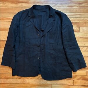 CARRY ON JACKET - BLACK WELTERWEIGHT LINEN - James Coward